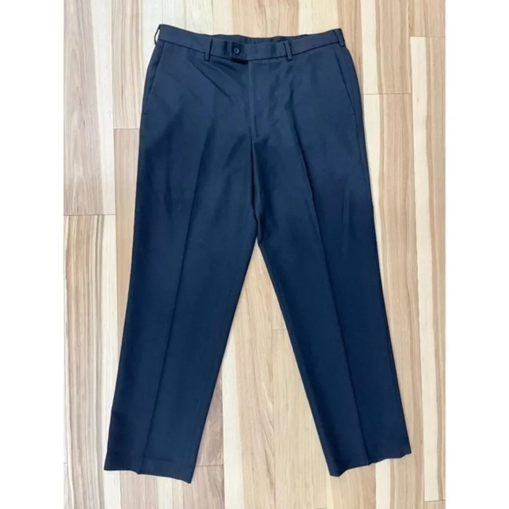 Perry Ellis Mens Black Dress Pants 36 x 32
